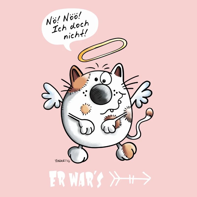 Er war's - Katze - Katzen - Engel - Comic