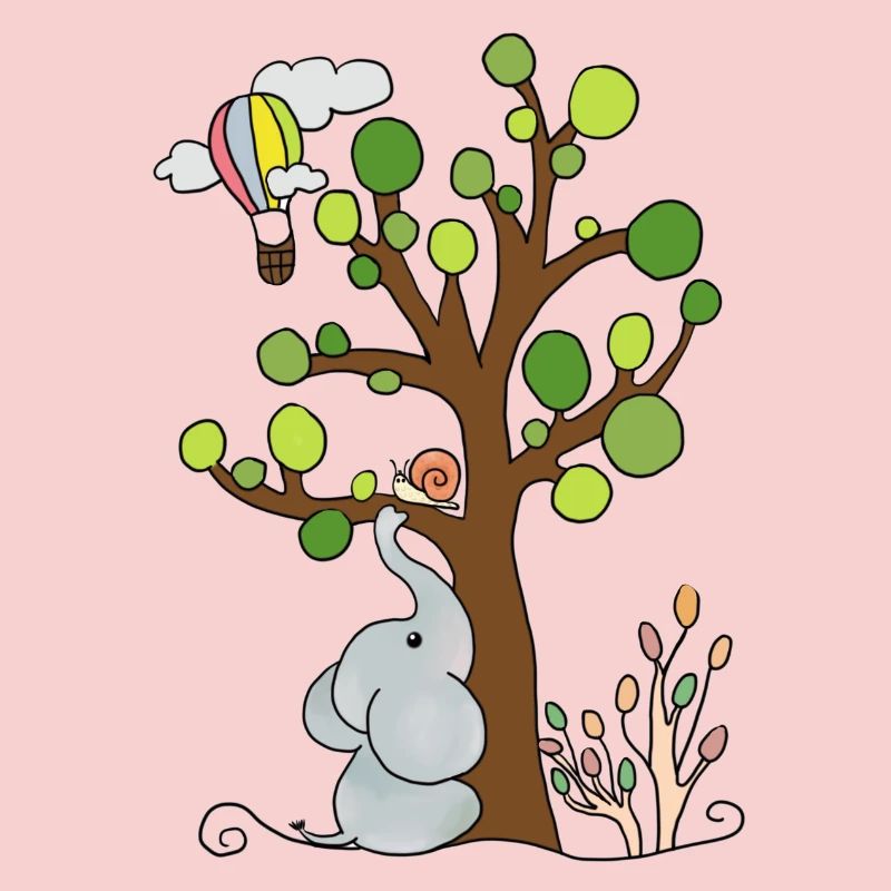 Elephant under the tree