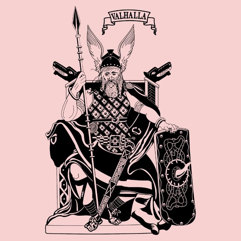 Odin on throne black