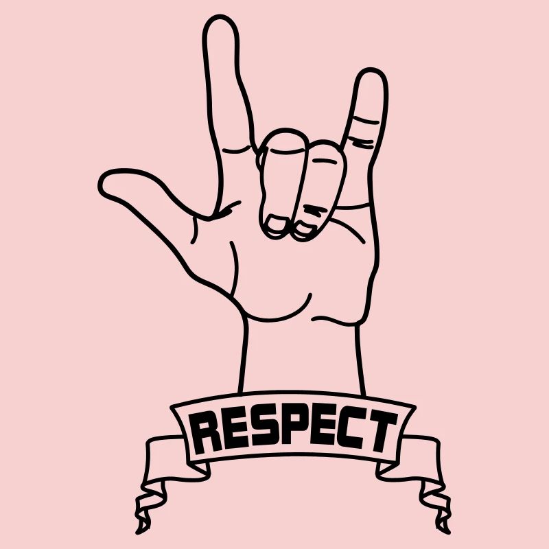 Respect des gestes de la main avec le texte RESPECT