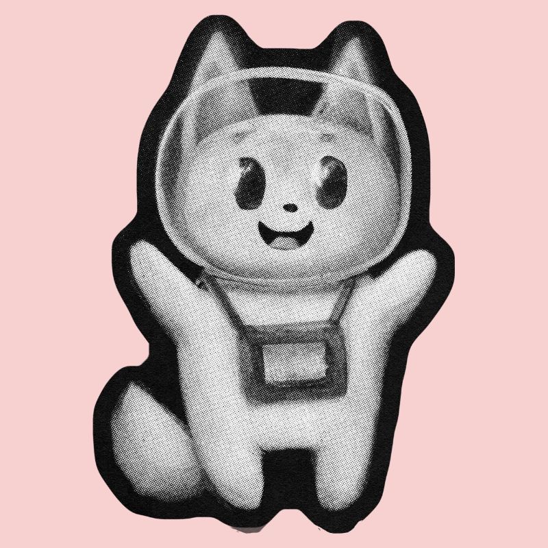 Chat de l’espace rétro