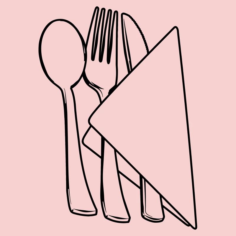 Couverts dans la serviette