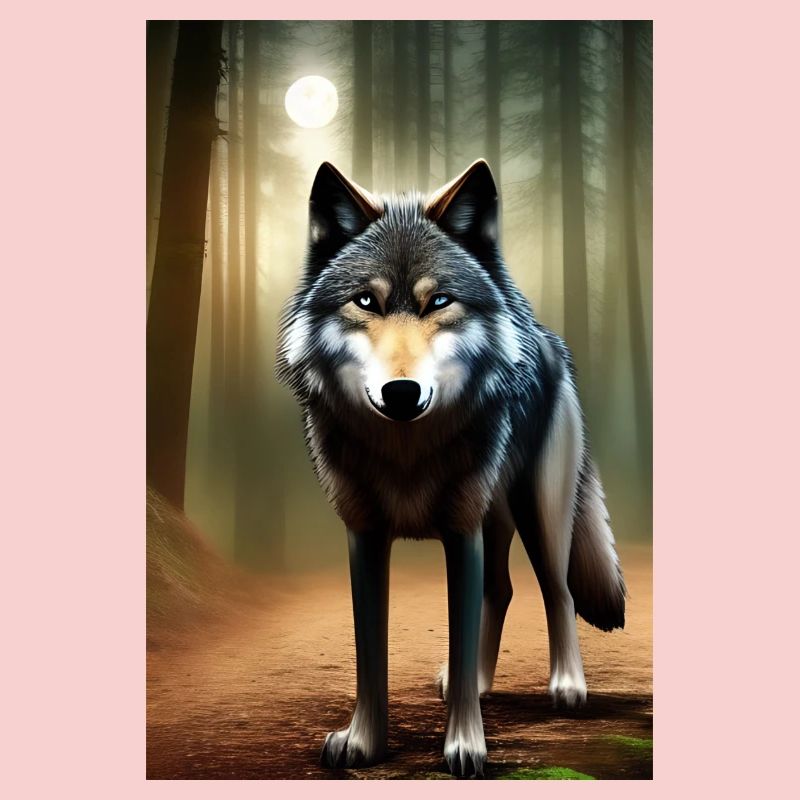 Loup dans la forêt