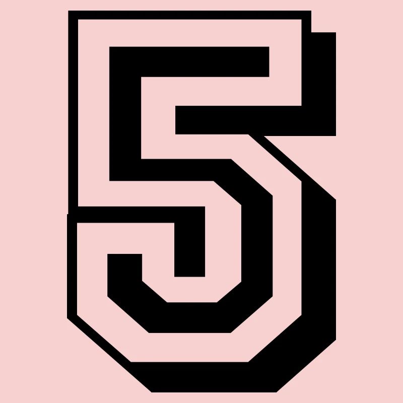5 five number birthday black
