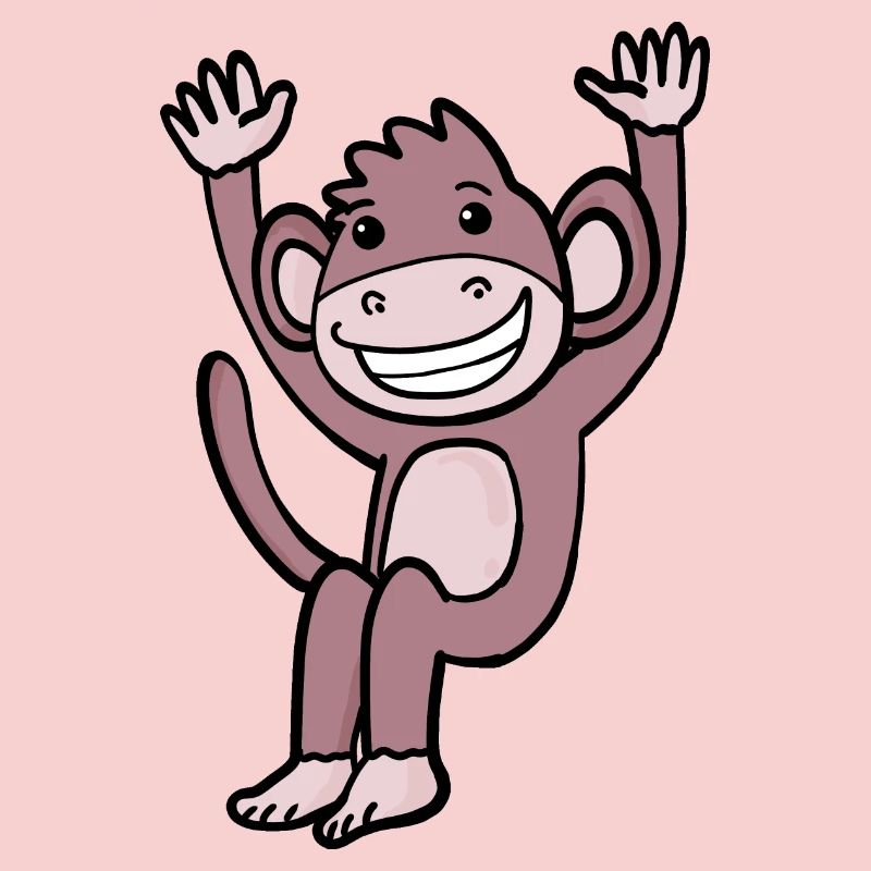 Cute laughing monkey