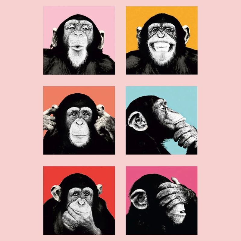 Pop-Art Affe Farbexplosion