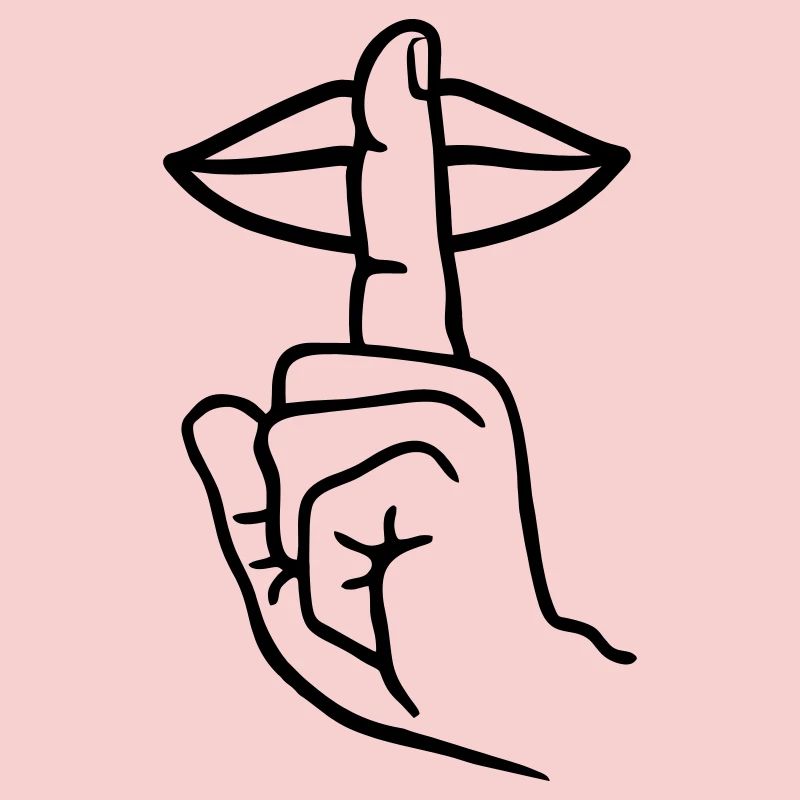 Hand mit Fingerstille, Handgeste