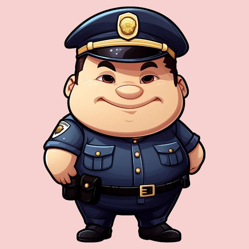 dicker Polizist