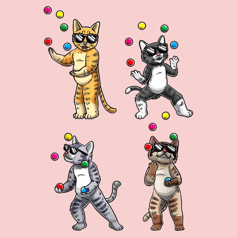 Jonglierende Sonnenbrille Cats Quartett