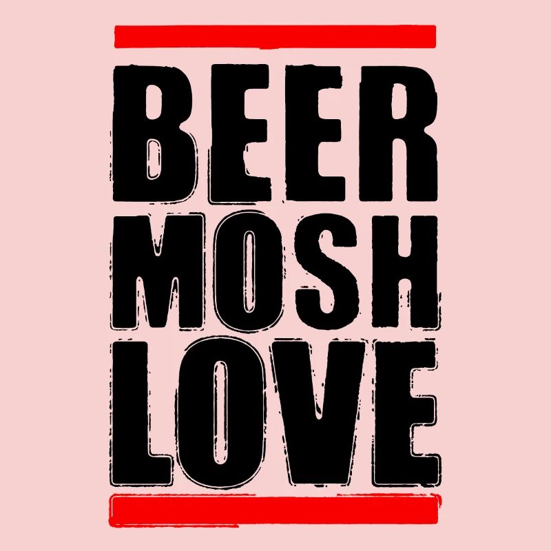 Bier Mosh Liebe Schwarzer Buchstabe