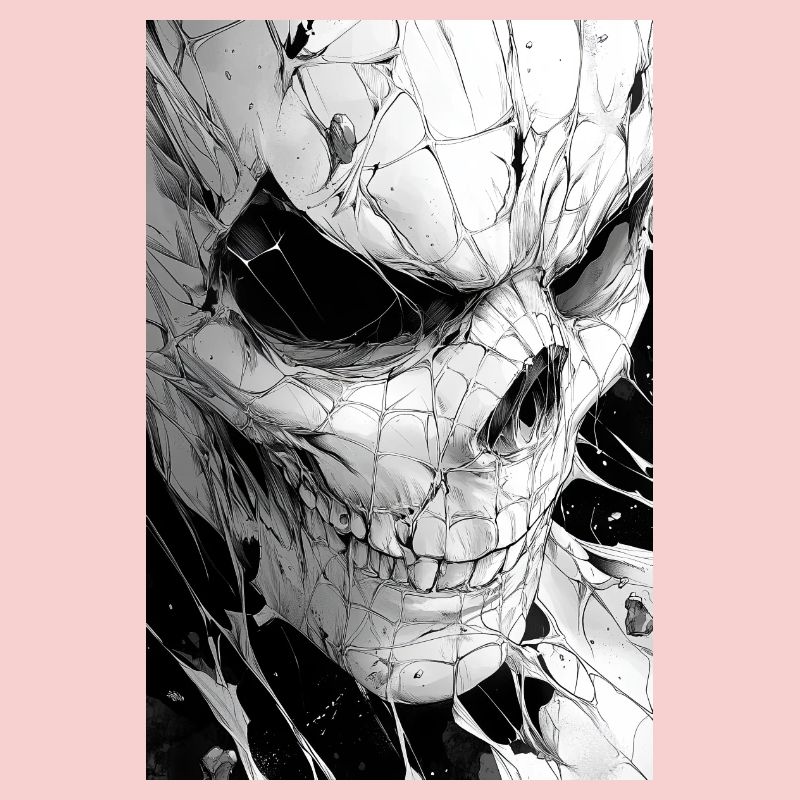 Skull Net Black & White
