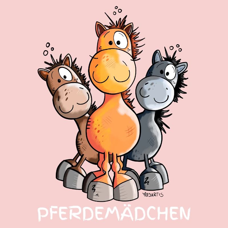 Pferdemädchen Pferde Cartoon