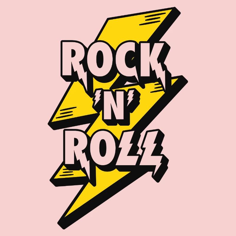 Elektrisierendes Rock'n'Roll-Lightning-Design