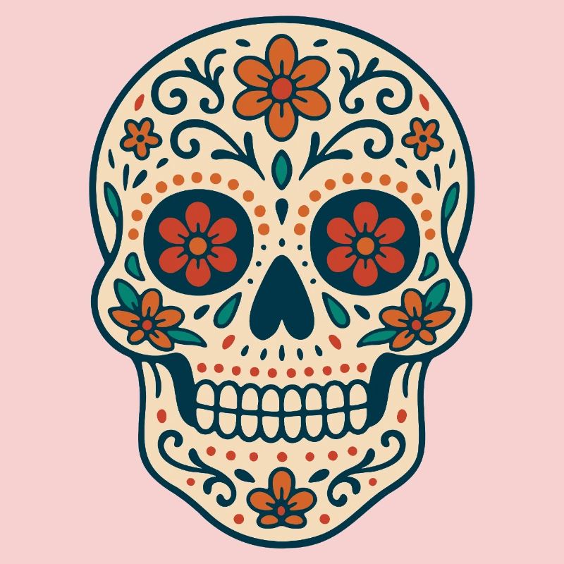 Latin American Folklore Skull by Helfspawn