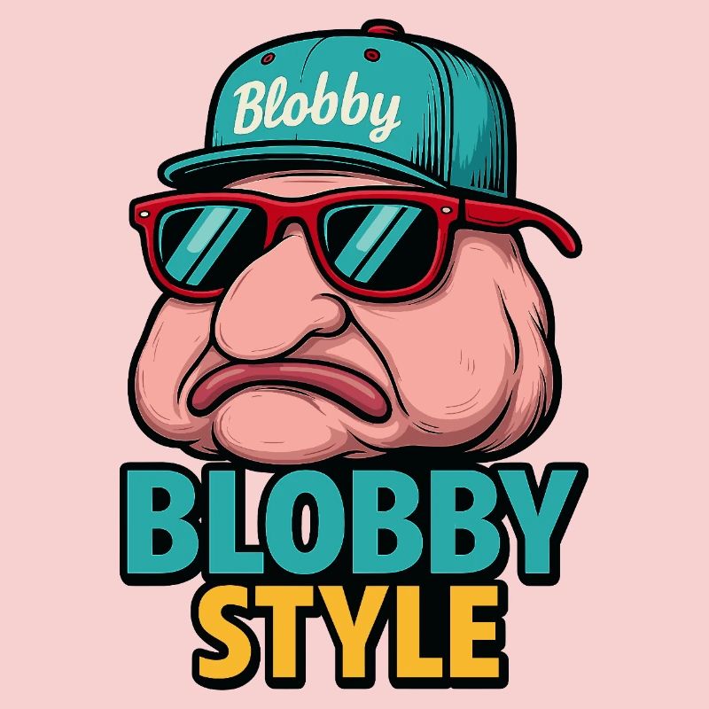 T-shirt de dessins animés Blobby style