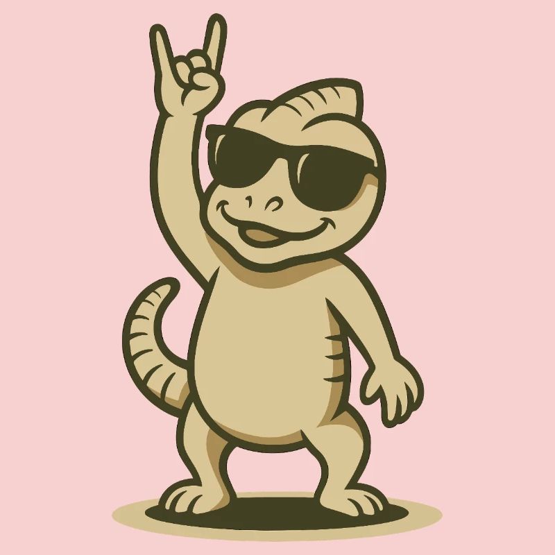 Rock on, chameleon!