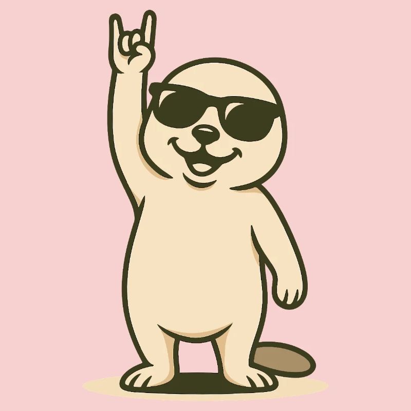 Bébé phoque cool avec pose de bascule