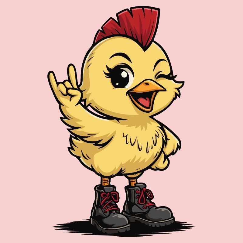 Punk Rock Chick with Boots