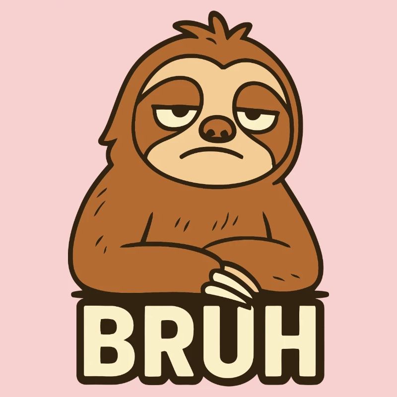 Conception de t-shirt décontracté Sloth Expression