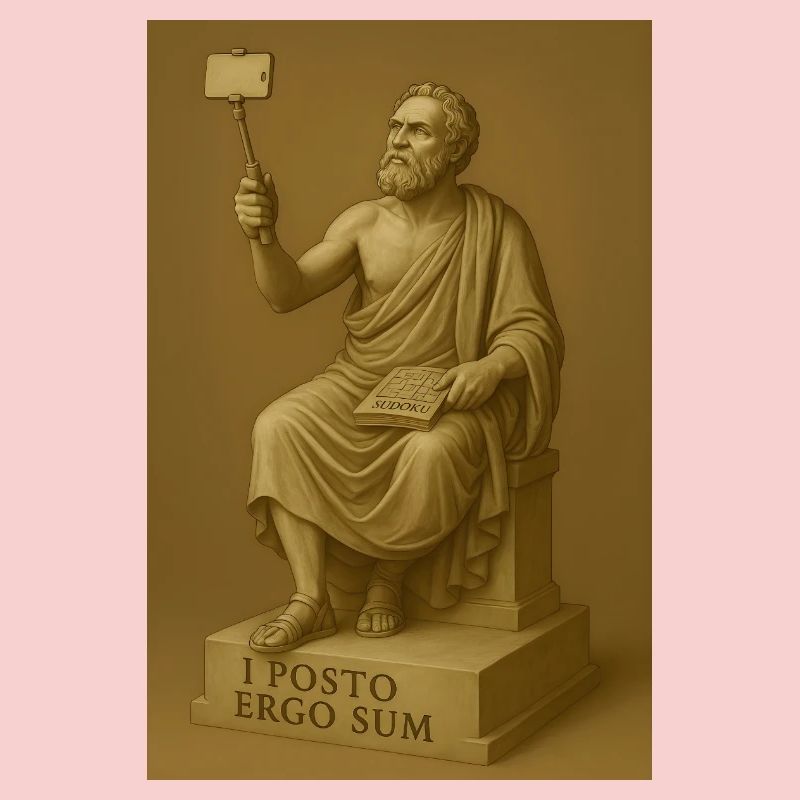 Ancient Philosophy Selfie Statue