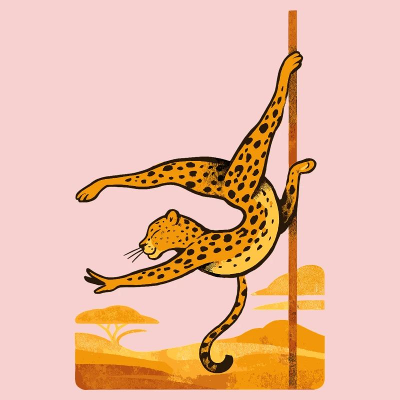 Pole Dance Leopardin Poledancerin Geschenk