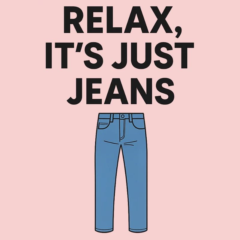 Relax It's Just Jeans Graphic Tee