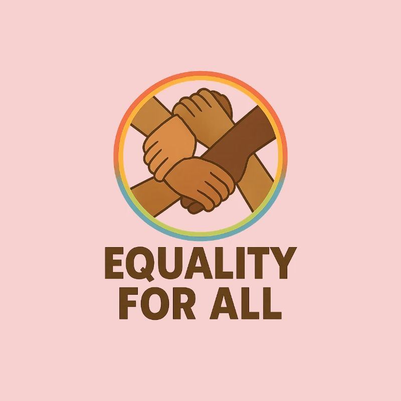 Unity Hands Circular Emblem Design