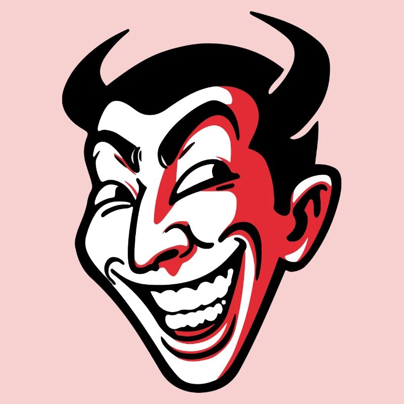 Expressive Smiling Comic Face Design