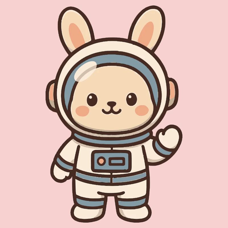 Rabbit in astronaut costume