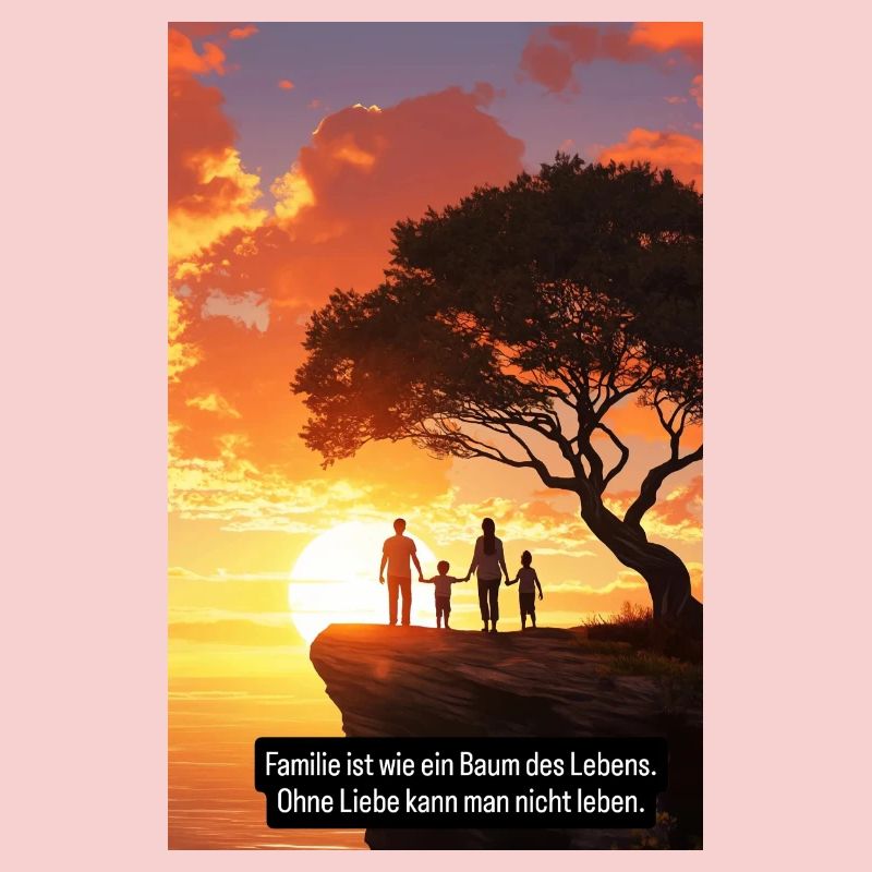 Arbre généalogique coucher de soleil Design