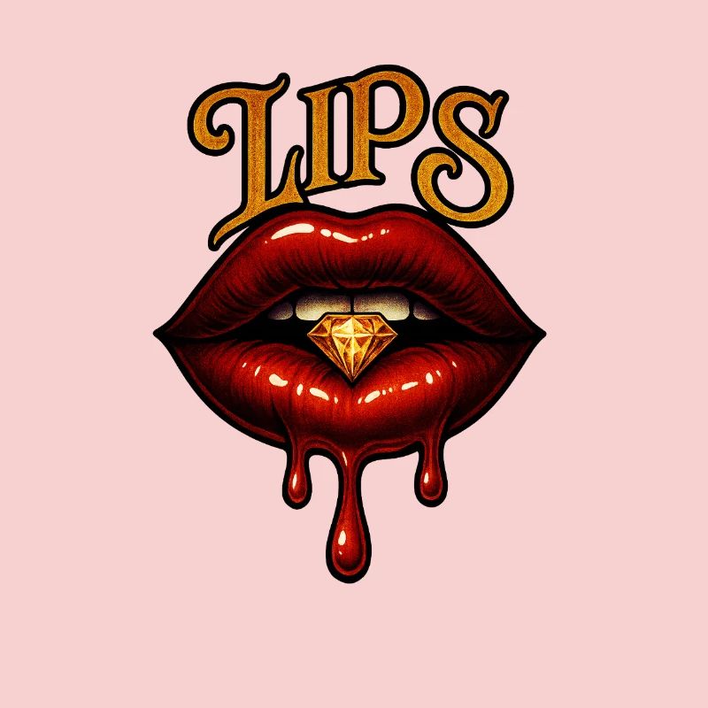 Verlockende Lippen mit Diamant