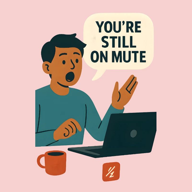 Mute Status Speech Bubble Graphic
