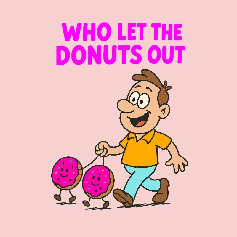 Humorous Donut Expression Design