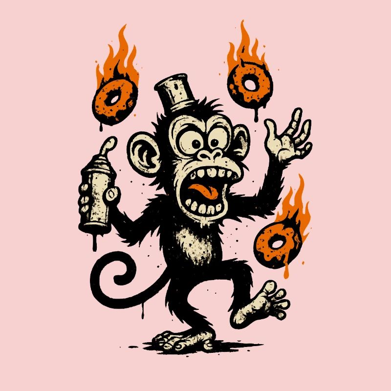 Fiery Monkey with Magic Talisman