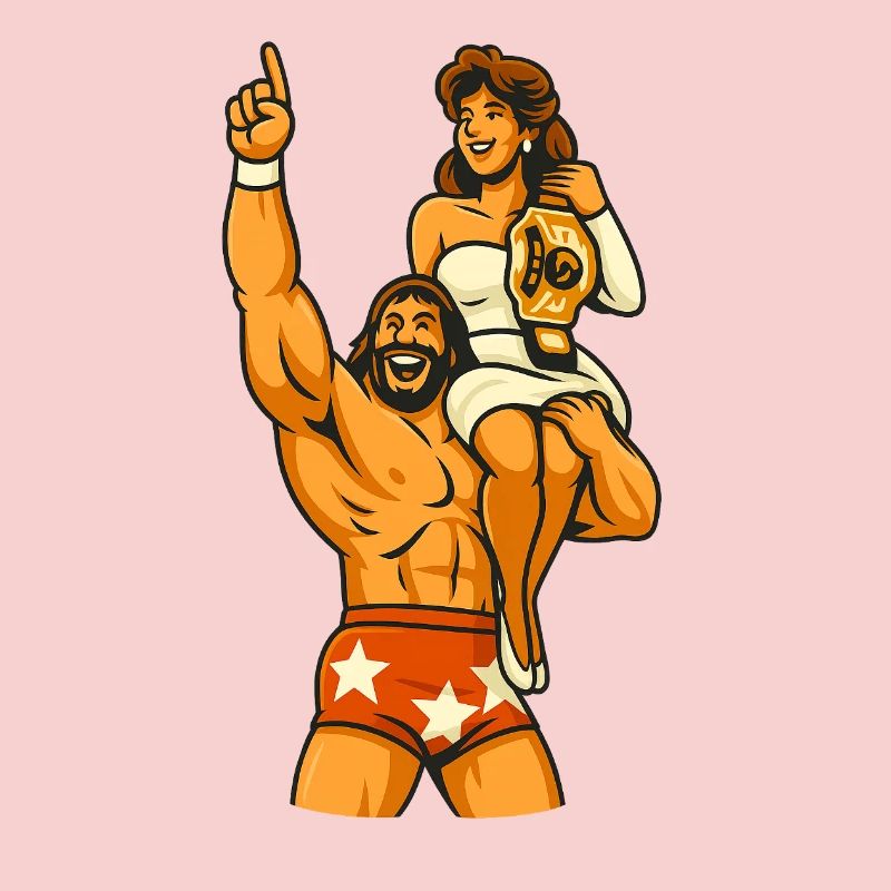 Conception de duo de lutte de célébration