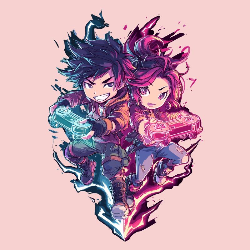 Neon Duo Gaming Heroes