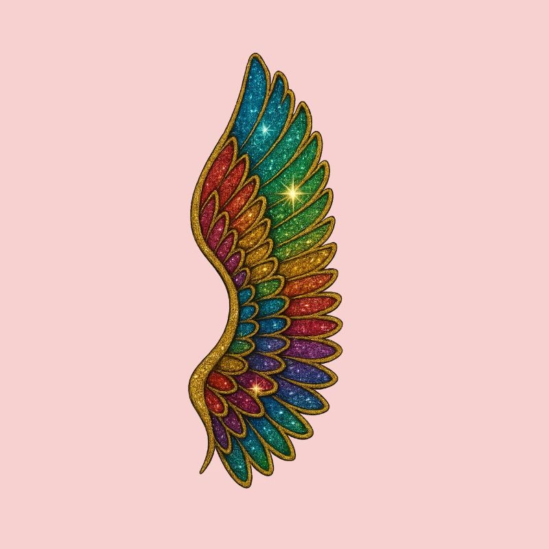 Rainbow Glitter Wings