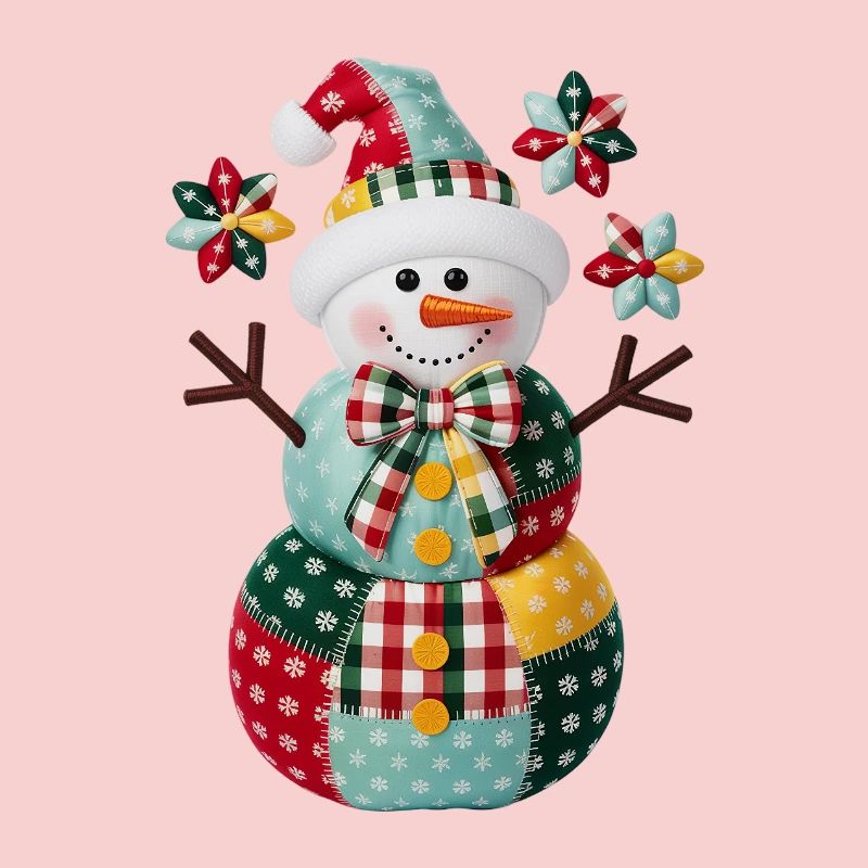 Patchwork Schneemann Feiertagsstimmung