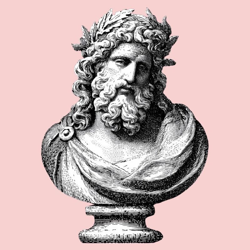 Buste antique Zeus – Gravure classique