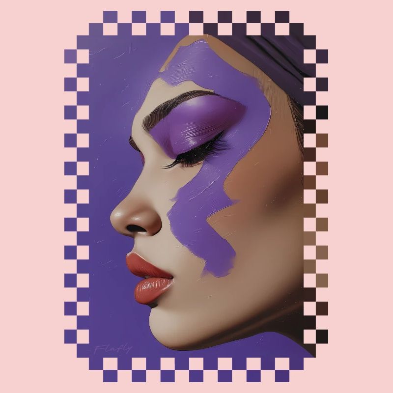Reflets de Violette – huile sur toile