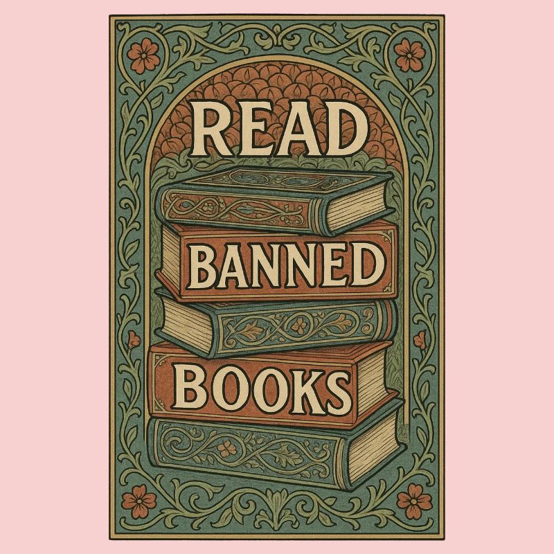 Read Banned Books Vintage Stack
