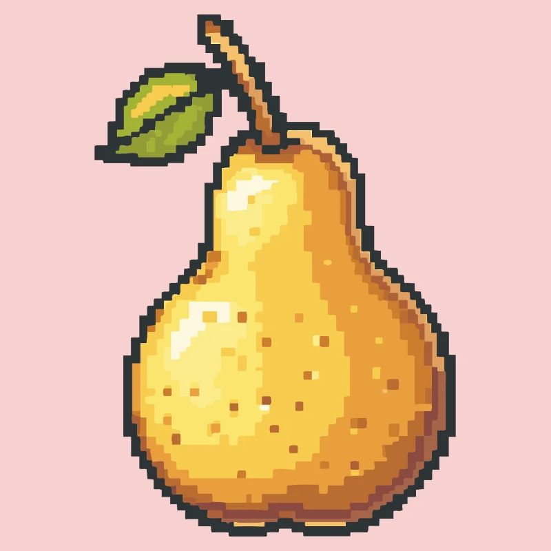 Pixel Birne Retro Pixelkunst