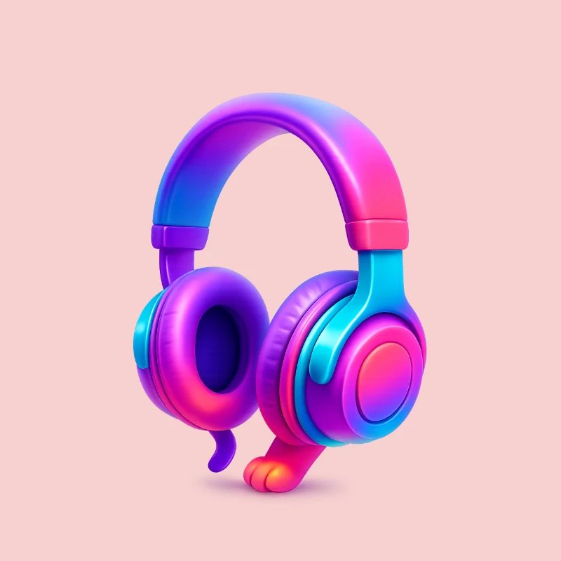 Neon Gradient Kopfhörer