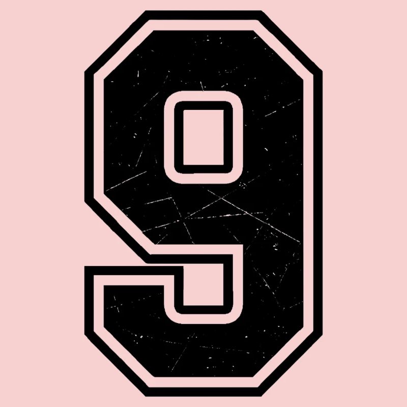 Broken nine in scratch look