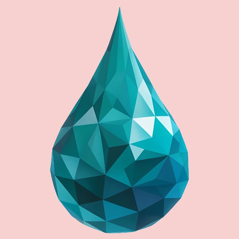 Goutte d’eau - Logo Low Poly cool