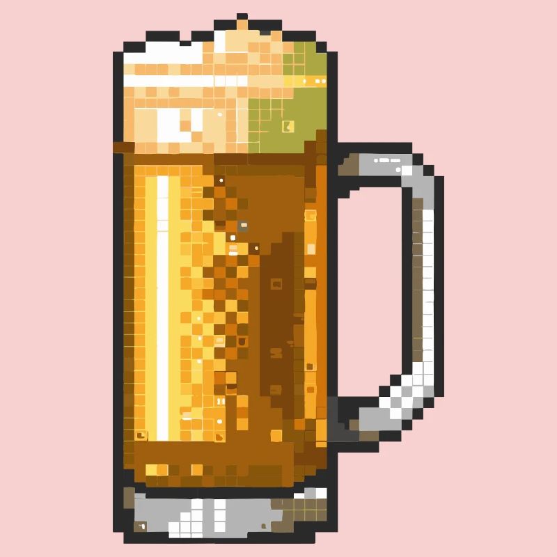 Chope de bière Pixel Art