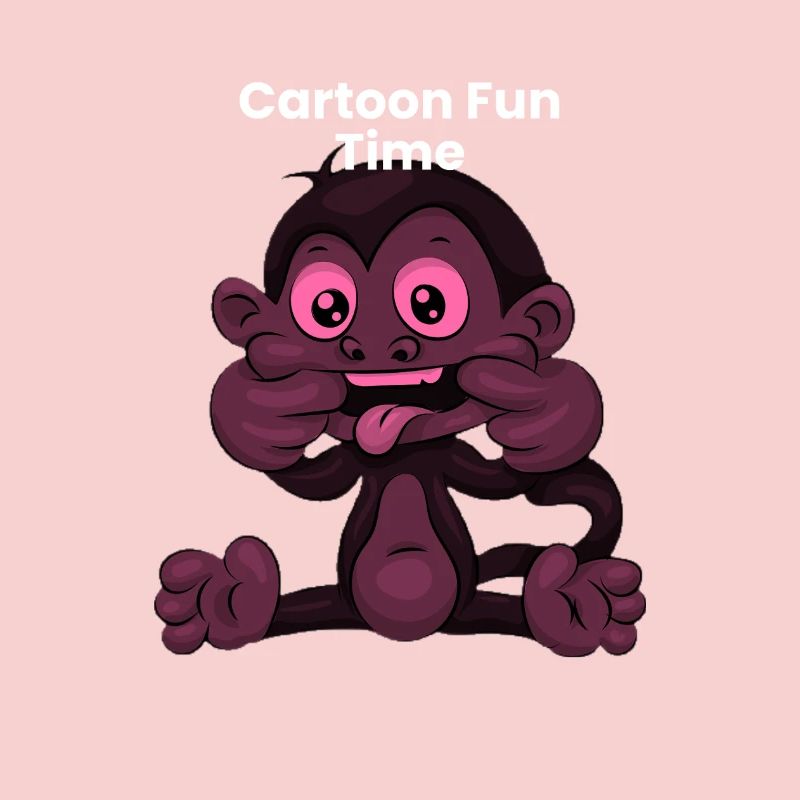 Cartoon Monkey Playtime