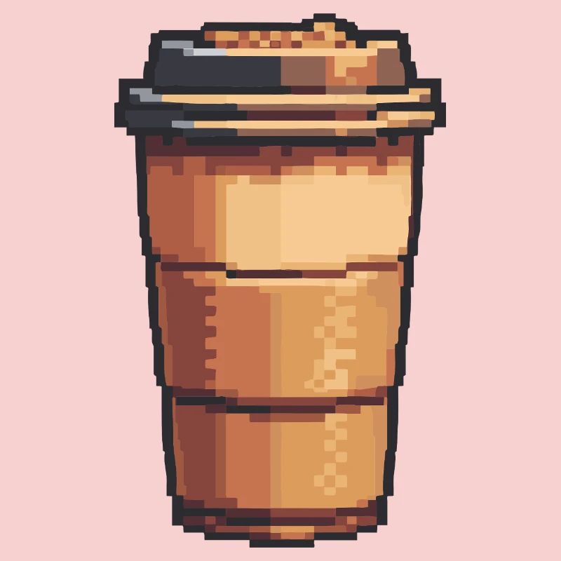 Pixel Kaffeebecher Kunst