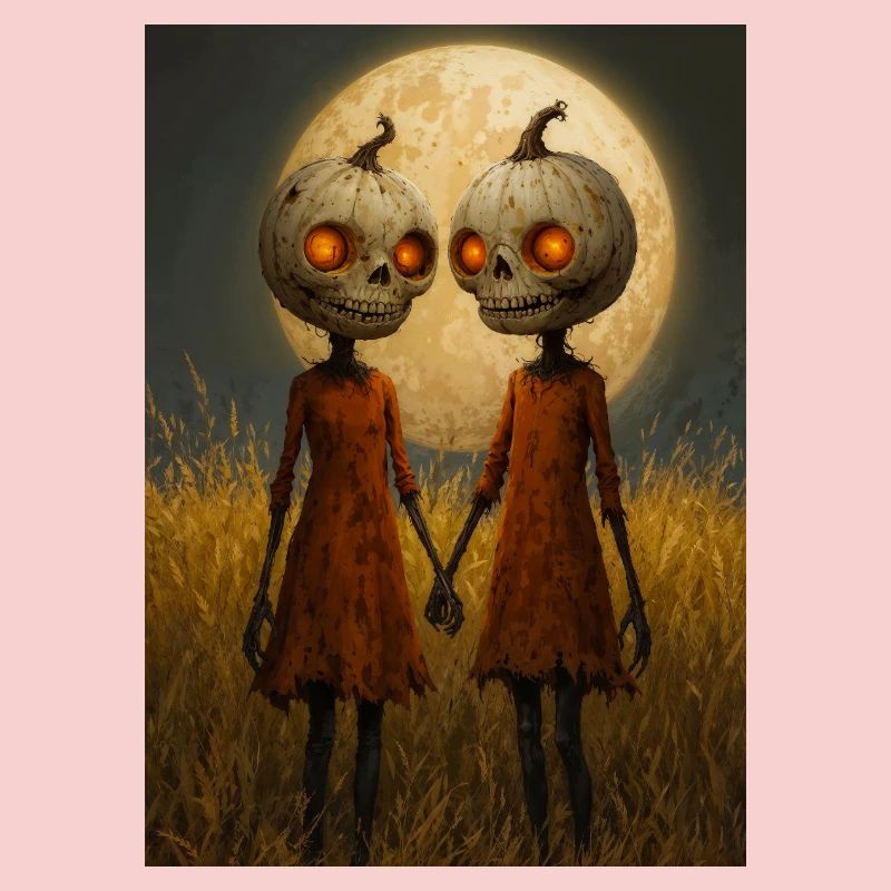 Moonlit Pumpkin Twins