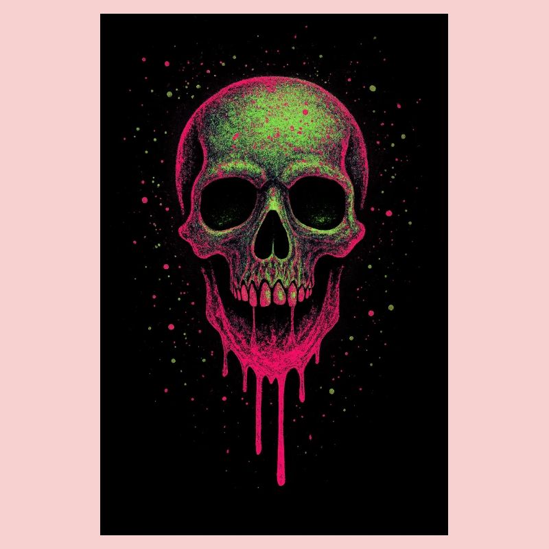 Deathhead – Psychedelic Neon Skull